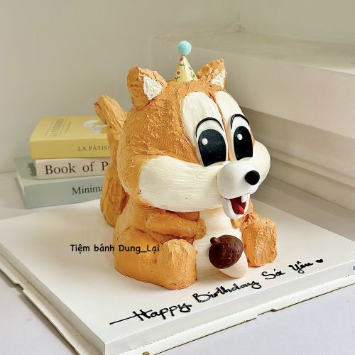 Bánh tạo hình con sóc, Bánh Sinh Nhật Bánh tạo hình, Bánh Sinh Nhật sóc, Bánh Sinh Nhật bé trai - Bánh Sinh Nhật Long Biên