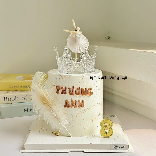 Bánh vương miện sz 16 dáng cao, Bánh Sinh Nhật Vương miện, Bánh Sinh Nhật bé gái, Bánh Sinh Nhật người lớn - Bánh Sinh Nhật Long Biên