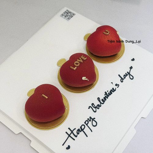 Set 3 bánh entremet tim mini, Bánh Sinh Nhật Entremet - Bánh Sinh Nhật Long Biên