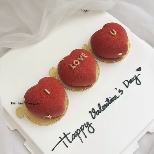 Set 3 bánh tim entremet mini, Bánh Sinh Nhật Set bánh, Bánh Sinh Nhật entremet - Bánh Sinh Nhật Long Biên