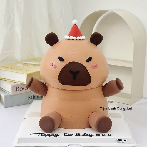 Bánh 2 tầng tạo hình capybara, Bánh Sinh Nhật Capybara, Bánh Sinh Nhật bé trai, Bánh Sinh Nhật bé gái, Bánh Sinh Nhật tạo hình - Bánh Sinh Nhật Long Biên