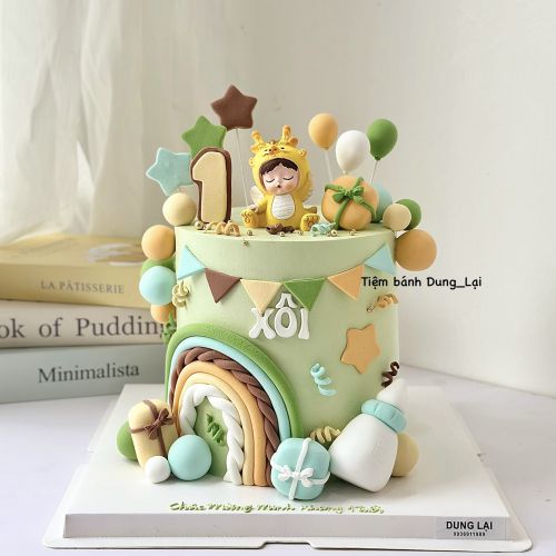 Bánh bé trai tuổi rồng sz 16 dáng cao, Bánh Sinh Nhật Bé trai, Bánh Sinh Nhật rồng - Bánh Sinh Nhật Long Biên