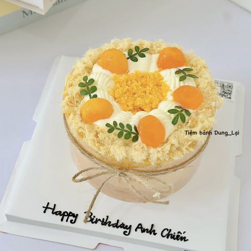 Bánh bông lan trứng muối sz 14, Bánh Sinh Nhật Bông lan trứng muối - Bánh Sinh Nhật Long Biên
