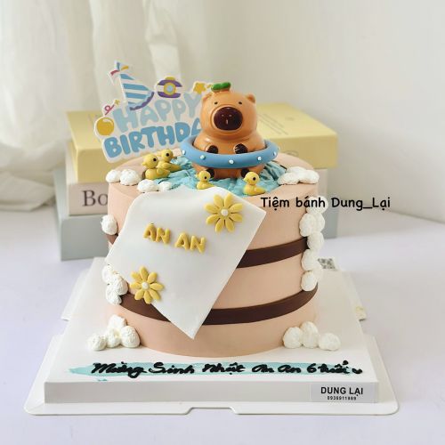 Bánh capybara sz 16 , Bánh Sinh Nhật Capybara, Bánh Sinh Nhật bé trai, Bánh Sinh Nhật bé gái - Bánh Sinh Nhật Long Biên