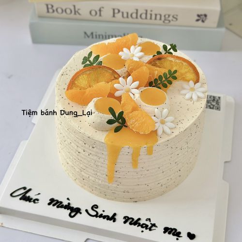 Bánh hồng trà thạch cam quýt sz 16, Bánh Sinh Nhật Whipping, Bánh Sinh Nhật hồng trà, Bánh Sinh Nhật cam quýt - Bánh Sinh Nhật Long Biên