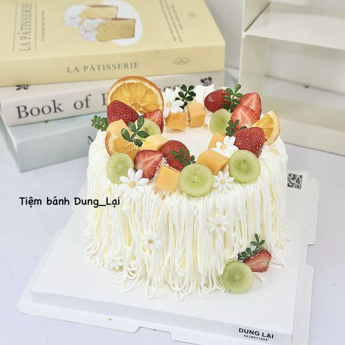 Bánh kem top hoa quả sz 16, Bánh Sinh Nhật Kem top - Bánh Sinh Nhật Long Biên