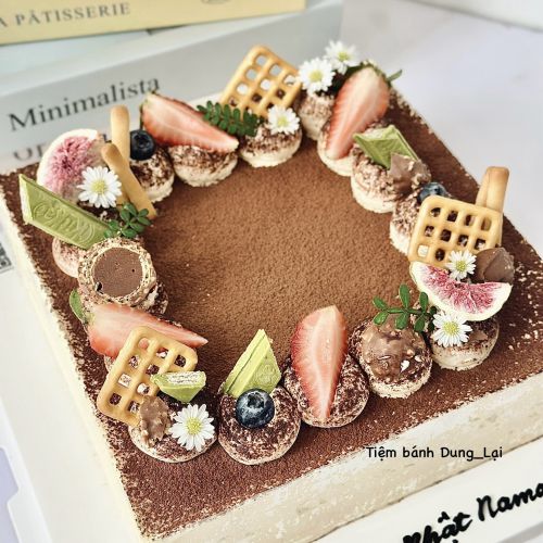 Bánh tiramisu vuông sz 20, Bánh Sinh Nhật Tiramisu - Bánh Sinh Nhật Long Biên
