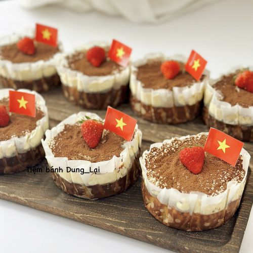 Daily-Tiramisu burnt chesses cake, Bánh Sinh Nhật Tiramisu burnt cheese cake - Bánh Sinh Nhật Long Biên