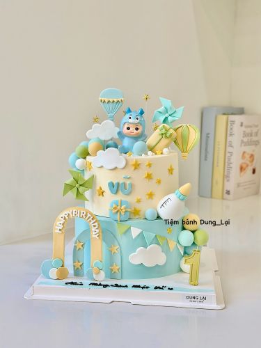 Bánh 2 tầng 20-16 bé rồng, Bánh Sinh Nhật 2 tầng, Bánh Sinh Nhật bánh tầng, Bánh Sinh Nhật bé trai, Bánh Sinh Nhật rồng - Bánh Sinh Nhật Long Biên