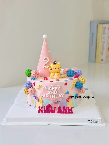Bánh bé gái tuổi mèo sz 18, Bánh Sinh Nhật Mèo, Bánh Sinh Nhật bé gái - Bánh Sinh Nhật Long Biên