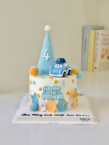 Bánh ô tô cảnh sát sz 16, Bánh Sinh Nhật Cảnh sát, Bánh Sinh Nhật ô tô, Bánh Sinh Nhật bé trai - Bánh Sinh Nhật Long Biên