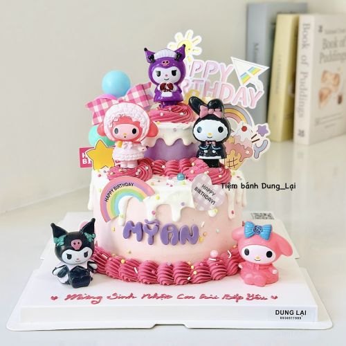 Bánh sz 16 kuromi, Bánh Sinh Nhật Kuromi, Bánh Sinh Nhật bé gái - Bánh Sinh Nhật Long Biên