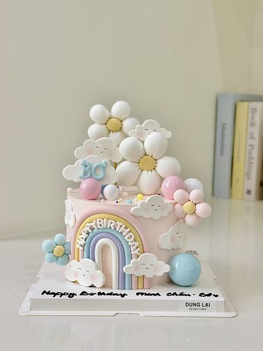 Bánh sz 16 mây cầu vồng, Bánh Sinh Nhật Mây, Bánh Sinh Nhật cầu vồng, Bánh Sinh Nhật bé gái - Bánh Sinh Nhật Long Biên