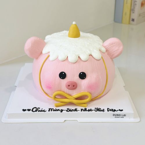 Bánh tạo hình bé heo sz 20, Bánh Sinh Nhật Heo, Bánh Sinh Nhật lợn, Bánh Sinh Nhật tạo hình, Bánh Sinh Nhật bé gái - Bánh Sinh Nhật Long Biên