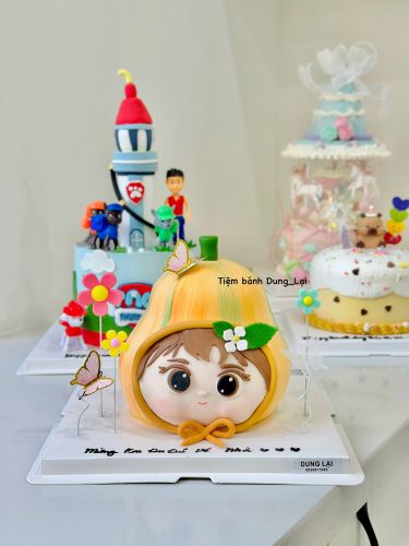 Bánh tạo hình đu đủ, Bánh Sinh Nhật Tạo hình, Bánh Sinh Nhật đu đủ, Bánh Sinh Nhật bé gái - Bánh Sinh Nhật Long Biên
