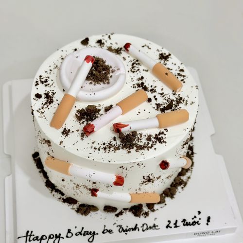 Bánh thuốc lá sz 16, Bánh Sinh Nhật Thuốc lá, Bánh Sinh Nhật nam - Bánh Sinh Nhật Long Biên