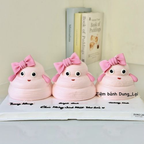 Set 3 bánh shit cute hồng, Bánh Sinh Nhật Set bánh, Bánh Sinh Nhật shit, Bánh Sinh Nhật troll - Bánh Sinh Nhật Long Biên