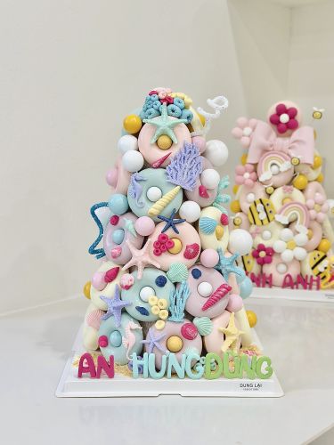 Tháp donut biển, Bánh Sinh Nhật Tháp donut, Bánh Sinh Nhật biển, Bánh Sinh Nhật nàng tiên cá, Bánh Sinh Nhật bé gái, Bánh Sinh Nhật ocean, Bánh Sinh Nhật donut, Bánh Sinh Nhật baby shark - Bánh Sinh Nhật Long Biên