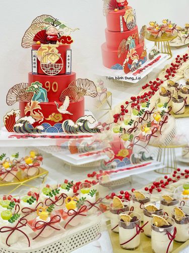 Tiệc mừng thọ, Bánh Sinh Nhật Tiệc, Bánh Sinh Nhật set tiệc - Bánh Sinh Nhật Long Biên