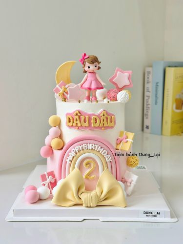 Bánh 2 tầng 18-14 bé gái, Bánh Sinh Nhật 2 tầng, Bánh Sinh Nhật bánh tầng, Bánh Sinh Nhật bé gái - Bánh Sinh Nhật Long Biên