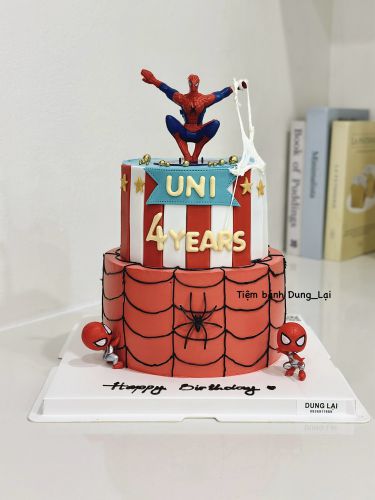 Bánh 2 tầng người nhên spiderman sz 18-14, Bánh Sinh Nhật 2 tầng, Bánh Sinh Nhật người nhện, Bánh Sinh Nhật spiderman, Bánh Sinh Nhật spider man, Bánh Sinh Nhật avengers, Bánh Sinh Nhật avenger, Bánh Sinh Nhật bánh tầng - Bánh Sinh Nhật Long Biên