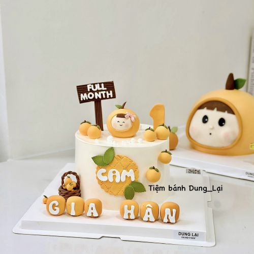 Bánh bé cam sz 16, Bánh Sinh Nhật Bé cam, Bánh Sinh Nhật cam, Bánh Sinh Nhật bé gái - Bánh Sinh Nhật Long Biên