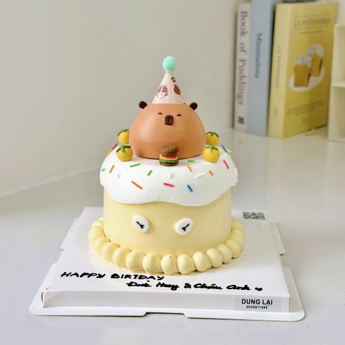 Bánh capybara sz 14, Bánh Sinh Nhật Capybara, Bánh Sinh Nhật tạo hình, Bánh Sinh Nhật bé trai, Bánh Sinh Nhật bé gái - Bánh Sinh Nhật Long Biên