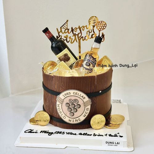 Bánh cho cửa hàng rượu sz 16, Bánh Sinh Nhật Rượu, Bánh Sinh Nhật beer, Bánh Sinh Nhật người lớn, Bánh Sinh Nhật đàn ông - Bánh Sinh Nhật Long Biên