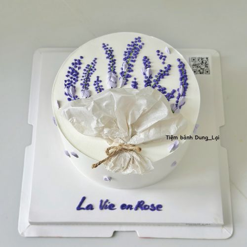 Bánh hoa oải hương sz 16, Bánh Sinh Nhật Oải hương, Bánh Sinh Nhật lavender, Bánh Sinh Nhật hoa kem - Bánh Sinh Nhật Long Biên