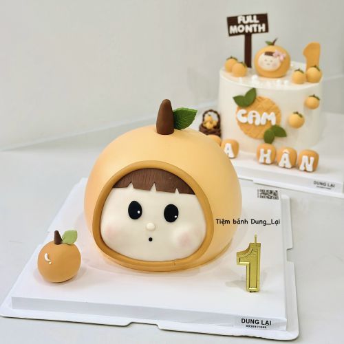 Bánh tạo hình bé cam, Bánh Sinh Nhật Tạo hình, Bánh Sinh Nhật cam - Bánh Sinh Nhật Long Biên