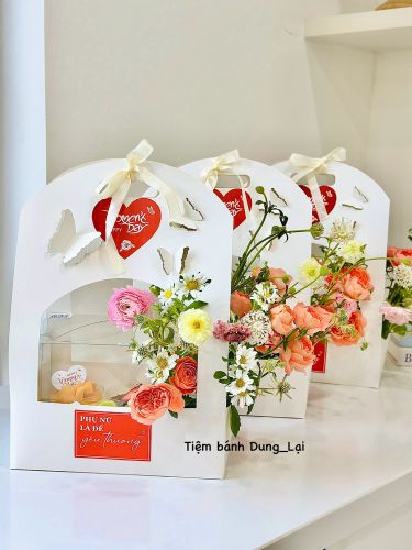 Set 4 bánh và hoa tươi 20.10, Bánh Sinh Nhật Set bánh, Bánh Sinh Nhật hoa bánh, Bánh Sinh Nhật bánh hoa, Bánh Sinh Nhật 20.10, Bánh Sinh Nhật hoa tươi - Bánh Sinh Nhật Long Biên