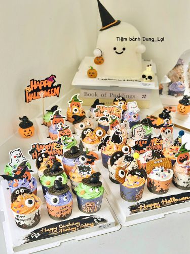 Set cupcake 6c halloween, Bánh Sinh Nhật Halloween, Bánh Sinh Nhật cupcake - Bánh Sinh Nhật Long Biên