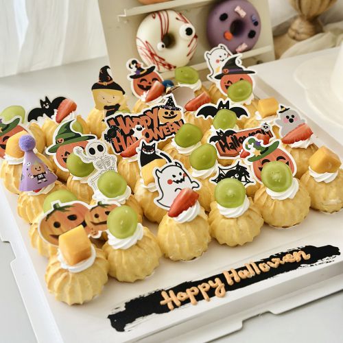 Set su kem 30c halloween, Bánh Sinh Nhật Su kem, Bánh Sinh Nhật halloween - Bánh Sinh Nhật Long Biên