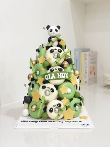 Tháp donut panda, Bánh Sinh Nhật Donut, Bánh Sinh Nhật tháp bánh, Bánh Sinh Nhật bé trai, Bánh Sinh Nhật panda, Bánh Sinh Nhật gấu trúc - Bánh Sinh Nhật Long Biên