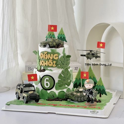 Bánh 2 tầng 16-12 quân sự Yêu Nước, Bánh Sinh Nhật 2 tầng, Bánh Sinh Nhật bánh tầng, Bánh Sinh Nhật yêu nước, Bánh Sinh Nhật quân đội, Bánh Sinh Nhật quân sự, Bánh Sinh Nhật bé ttai, Bánh Sinh Nhật xe tăng, Bánh Sinh Nhật bộ đội - Bánh Sinh Nhật Long Biên