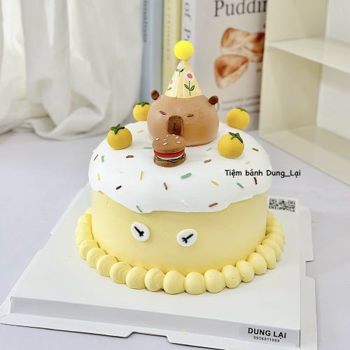 Bánh capybara tone vàng sz 16