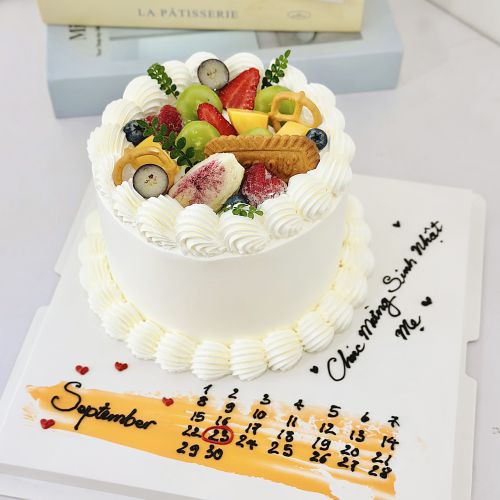 Bánh kem tươi sz 16 viết lịch, Bánh Sinh Nhật Kem top, Bánh Sinh Nhật lịch - Bánh Sinh Nhật Long Biên