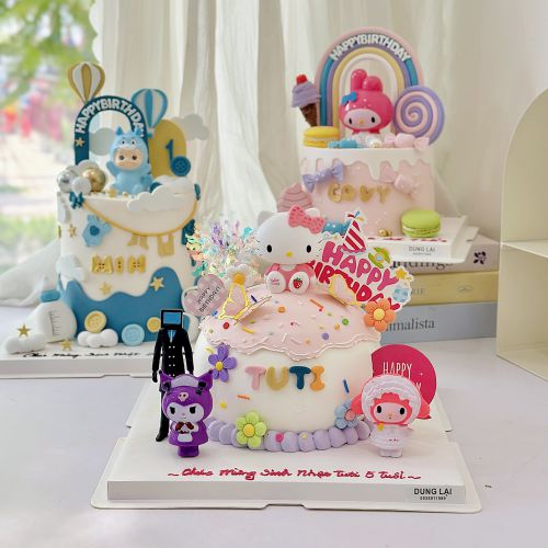 Bánh sanrio hello kitty tv man, Bánh Sinh Nhật Sanrio, Bánh Sinh Nhật hello kitty, Bánh Sinh Nhật tv man, Bánh Sinh Nhật kuromi, Bánh Sinh Nhật melody, Bánh Sinh Nhật bé gái - Bánh Sinh Nhật Long Biên