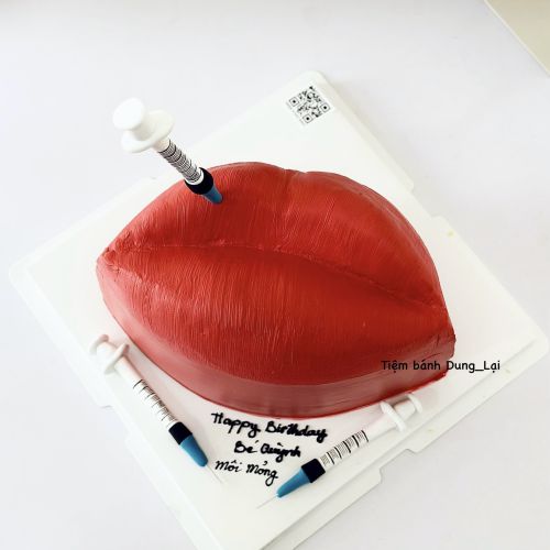 Bánh tạo hình chiếc môi sz 20, Bánh Sinh Nhật Tạo hình, Bánh Sinh Nhật môi, Bánh Sinh Nhật người lớn, Bánh Sinh Nhật troll - Bánh Sinh Nhật Long Biên