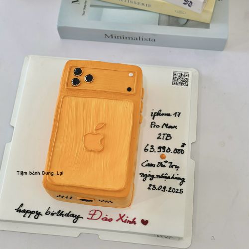 Bánh tạo hình ip 17 pro max, Bánh Sinh Nhật Iphone 17 - Bánh Sinh Nhật Long Biên