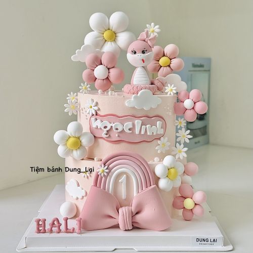 Bánh 2 tầng bé gái tuổi rắn sz 20-16