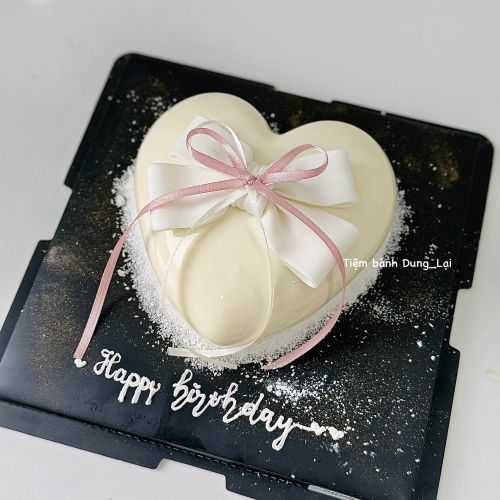 Bánh entremet tim nơ vanilla sz 14