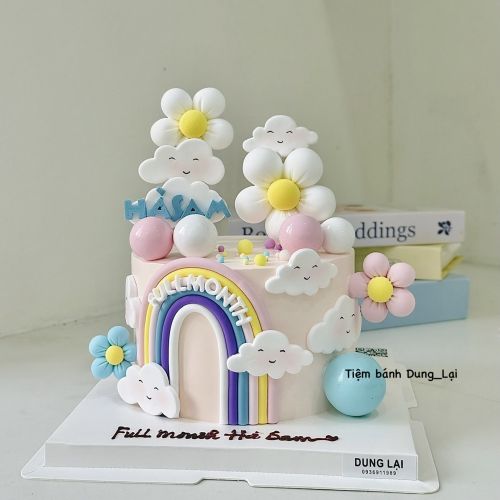 Bánh hoa cầu vồng bé gái sz 16, Bánh Sinh Nhật Bé gái, Bánh Sinh Nhật hoa, Bánh Sinh Nhật cầu vồng, Bánh Sinh Nhật sinh nhật, Bánh Sinh Nhật bé gái - Bánh Sinh Nhật Long Biên