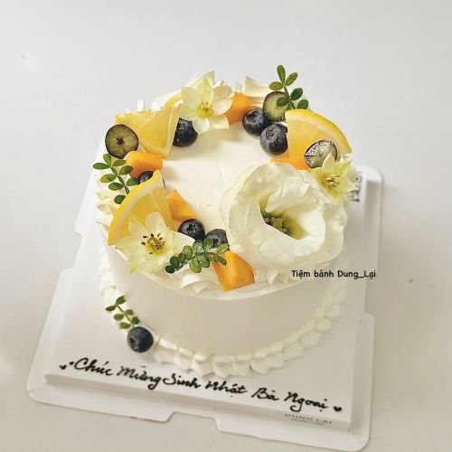Bánh kem tươi hoa quả sz 14
