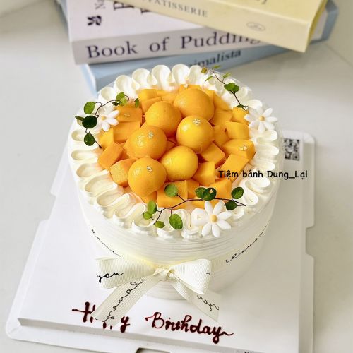 Bánh kem tươi hoa quả trang trí xoài sz 16