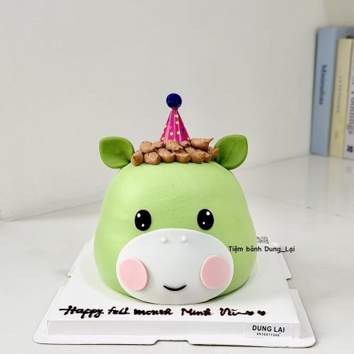Bánh tạo hình bé ngựa sz 14 1/2 tone xanh, Bánh Sinh Nhật bé trai, Bánh Sinh Nhật ngựa, Bánh Sinh Nhật bánh tạo hình, Bánh Sinh Nhật tạo hình - Bánh Sinh Nhật Long Biên