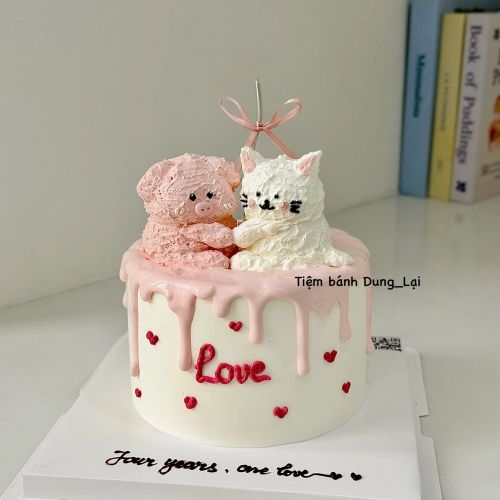 Bánh tạo hình mèo và heo sz 16