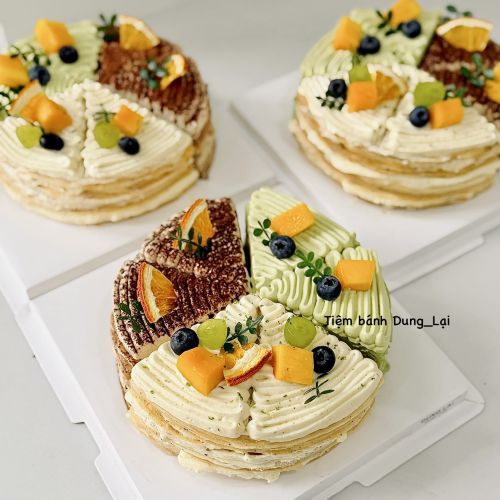 Crepe ngàn lớp ghép 3 vị