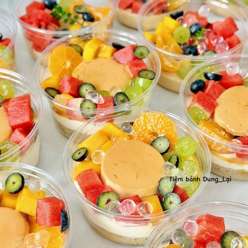 Daily-olong flan hoa quả, Bánh Sinh Nhật  - Bánh Sinh Nhật Long Biên