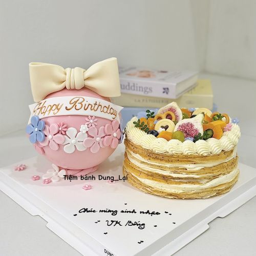 Set bánh crepe ngàn lớp olong và bánh đập